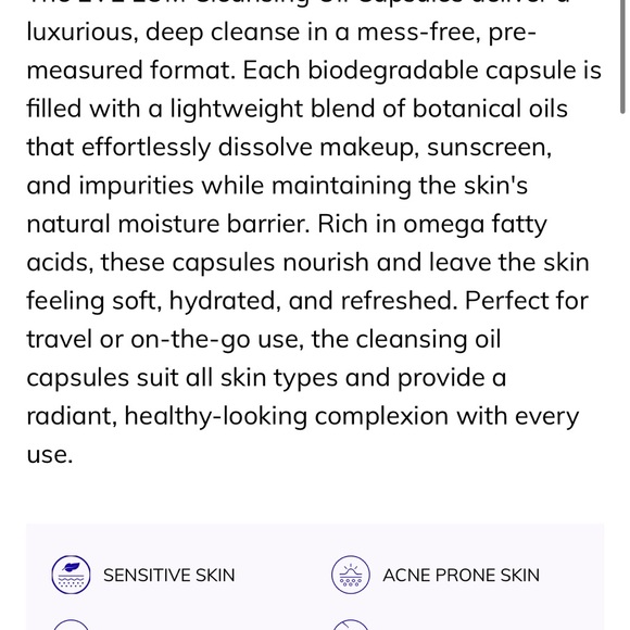 EVE LOM 
CLEANSING OIL CAPSULES 
BNIB ** gift ready!!! 🎁 - Picture 4 of 8